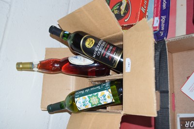 Lot 747 - Box of various Greek wine and others