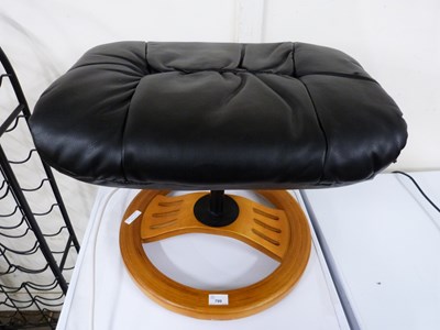 Lot 799 - Modern leather upholstered footstool