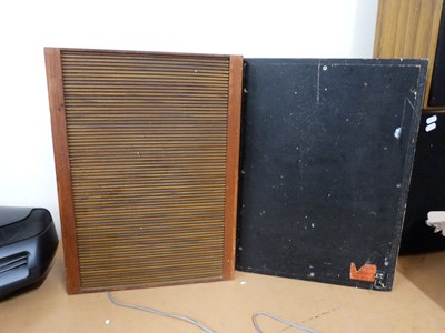 Lot 807 - Pair of vintage teak framed speakers