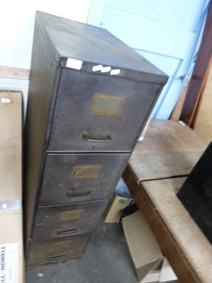 Lot 835 - Vintage metal filing cabinet