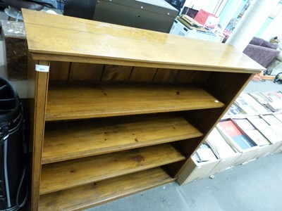 Lot 905 - Modern oak open front book case, 102cm wide