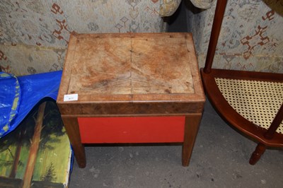 Lot 977 - Small flip top stool or sewing box