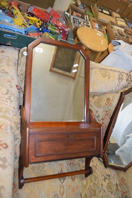 Lot 984 - Wall mirror with storage base