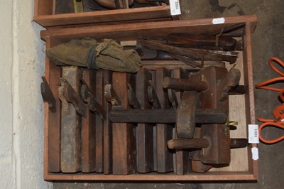 Lot 1001 - Box of moulding planes