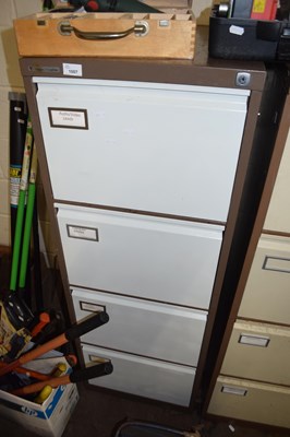 Lot 1007 - Metal four drawer filing cabinet