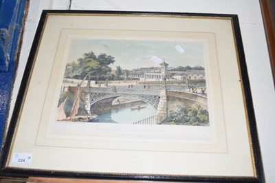 Lot 224 - Coloured engraving, The Foundry Bridge and...