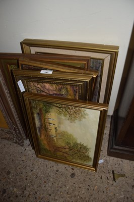 Lot 243 - Mixed Lot: Five various oil studies, wood...