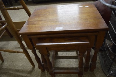 Lot 261 - Nest of three oak tables