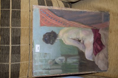 Lot 275 - 20th Century school study of a nude, oil on...