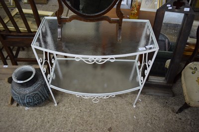 Lot 279 - Metal and glass two tier table