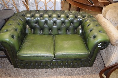 Lot 297 - Green Chesterfield two seater sofa