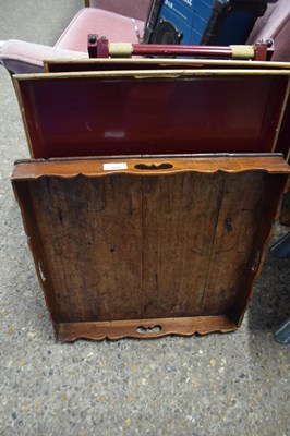 Lot 309 - Mixed Lot: Two red painted serving trays and...