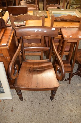 Lot 372 - Victorian scroll arm carver chair