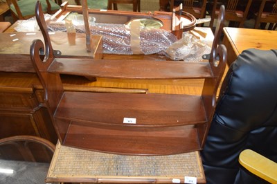 Lot 377 - Small hardwood wall shelf