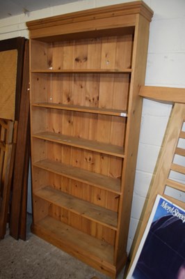 Lot 405 - Modern pine bookcase cabinet