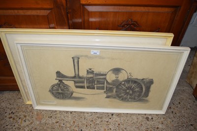 Lot 410 - Pair of framed studies, traction engines