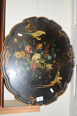 Lot 214 - Victorian black lacquered serving tray...