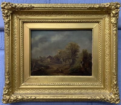 Lot 238 - British School, 19th century, rural landscape...