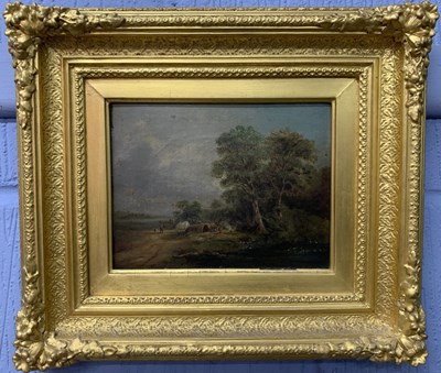 Lot 237 - British School, 19th century, rural landscape...