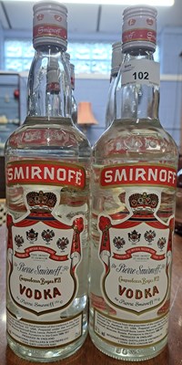 Lot 102 - Six bottles of Smirnoff Vodka (6)