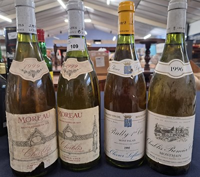 Lot 109 - 2 Bottles 1999 Chablis, Moreau, 1 Bottle 1995...