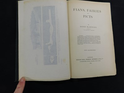 Lot 208 - DAVID MACRITCHIE: FIANS FAIRIES AND PICTS, ...