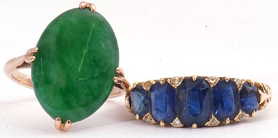 Lot 75 - Mixed Lot: antique sapphire and small diamond...