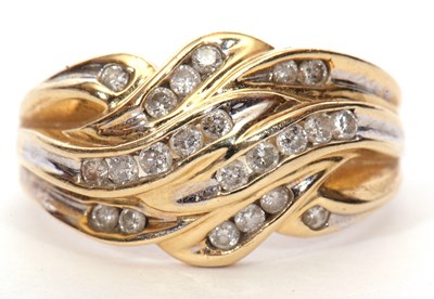 Lot 72A - Modern 14ct gold and diamond cluster ring an...