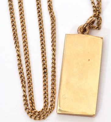 Lot 155 - 9ct gold pendant with oversized hallmarks for...