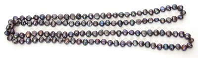 Lot 185 - Modern single row of fresh water cultured grey...