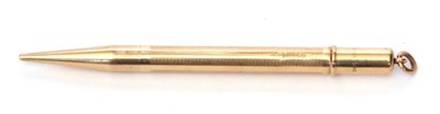 Lot 250 - Vintage 9ct gold mechanical hallmarked pencil,...