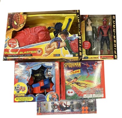 Lot 194 - A mixed lot of boxed Spider-Man outdoor toys,...