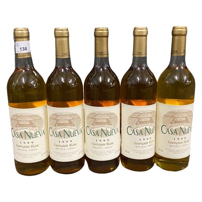 Lot 524 - Five bottles of 1999 Casa Nueva Sauvignon Blanc