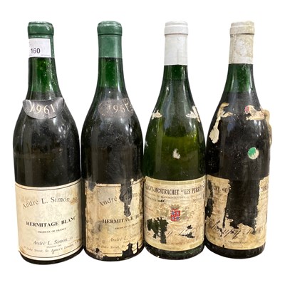 Lot 160 - Two bottles of 1961 André L. Simon Hermitage Blanc