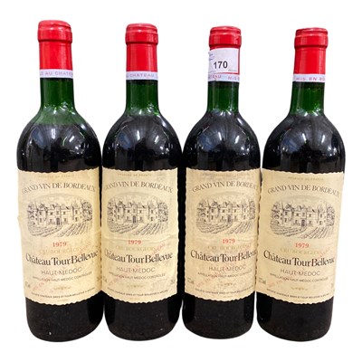 Lot 170 - Four bottles of 1979 Château Tour Bellevue