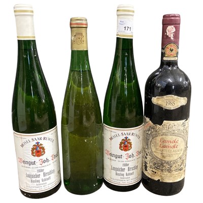 Lot 171 - Two bottles of 1988 Mosel Saar Ruwer