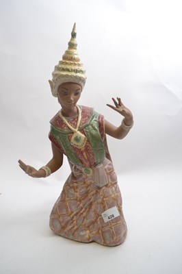 Lot 428 - Large LLadro model of a kneeling Thai girl