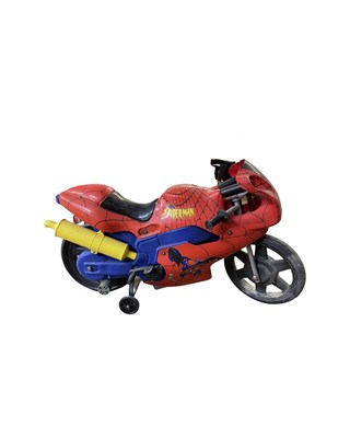 Lot 203 - A children's electric Spider-Man motorbike,...