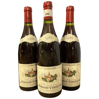 Lot 200 - Three bottles of 1988 Pernand-Vergelesses