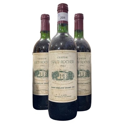 Lot 201 - Three bottles of 1983 Château Haut-Rocher