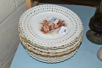 Lot 504 - Quantity of various porcelain ribbon plates...