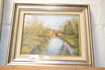 Lot 542 - Jamieson, The Toll Bridge, oil on canvas, framed