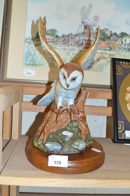 Lot 578 - Modern porcelain model of a barn owl