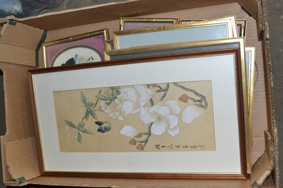Lot 601 - Box of various Oriental coloured prints