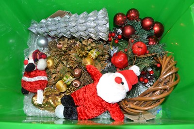 Lot 628 - Box of Christmas decorations