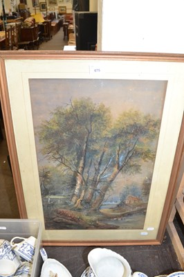 Lot 675 - 19th Century watercolour, rural scene with...