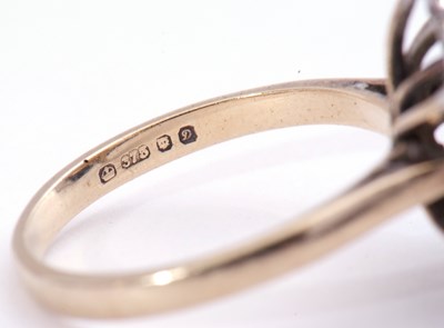 Lot 132 - Mixed Lot: a smoky quartz dress ring, stamped...