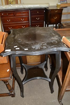 Lot 792 - Ebonised two tier occasional table