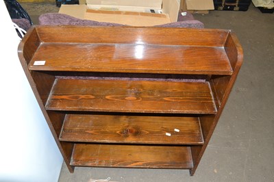 Lot 859 - Small hardwood open back bookcase
