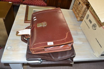 Lot 870 - Brown leather case and one other (2)
